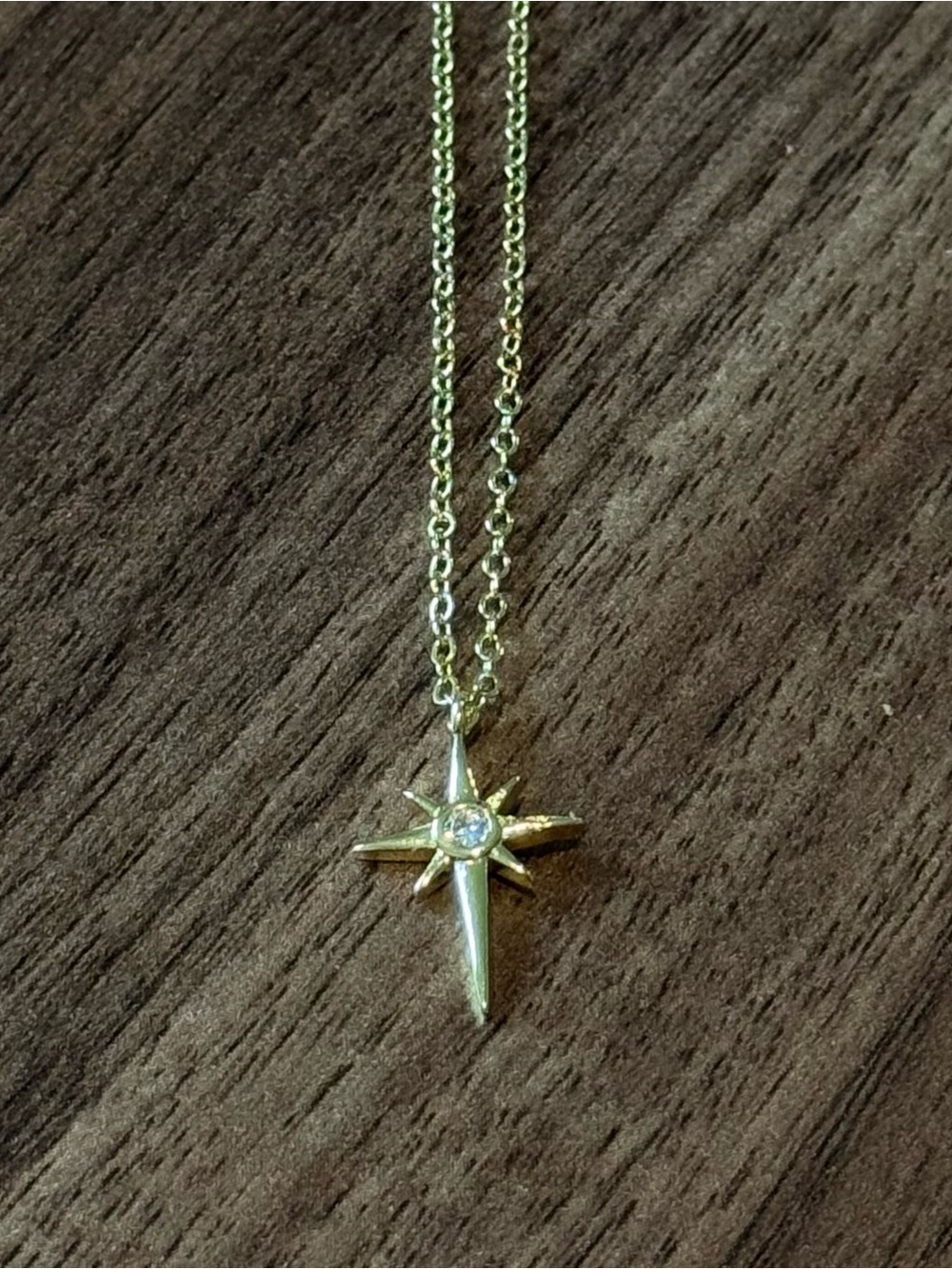 Altar'd State Gold Starburst Compass Pendant Necklace